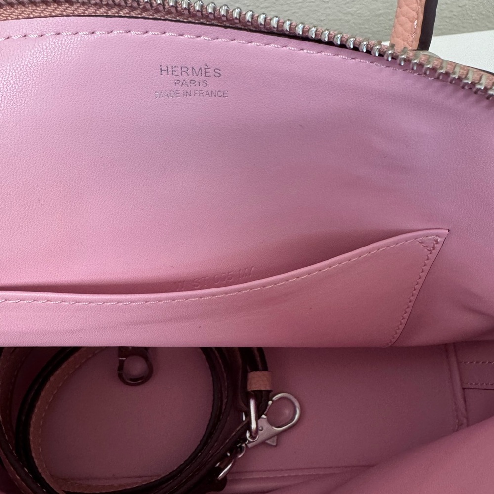 Blush Pink Dome Leather Bag - Picture 4 of 11